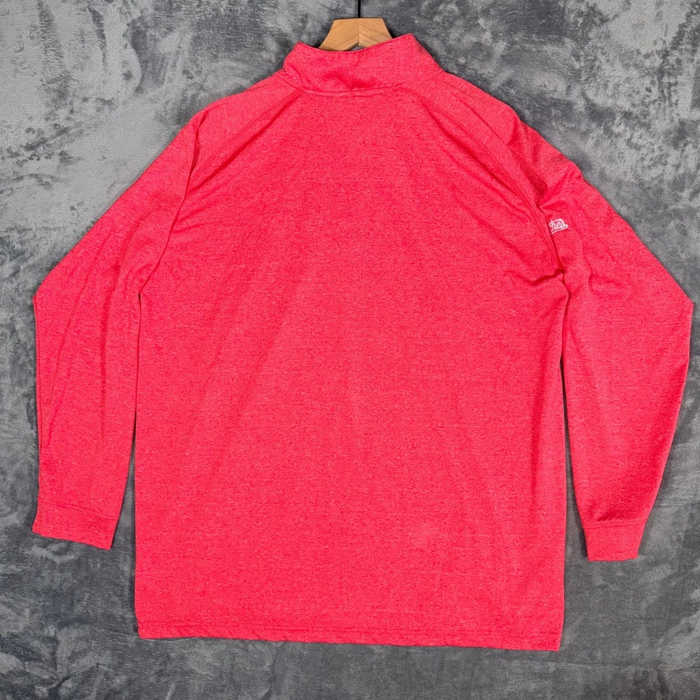 Los Angeles Angels Stitches Mens Quarter Zip Pullover MLB Jacket Size XL Red - Picture 3 of 8